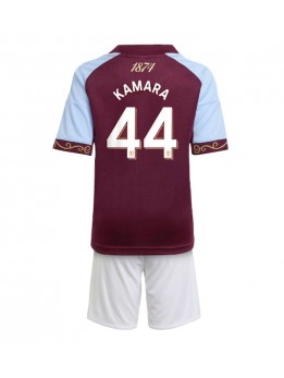 Aston Villa Boubacar Kamara #44 Replika Hemmakläder Barn 2025-26 Kortärmad (+ byxor)